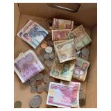Mixed World Coins & Foreign Banknotes Estate Lot 100+ Pieces Circulated