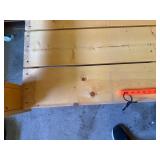 Handmade Solid Wood Rustic Bench w Wide Arms Side Holders Good