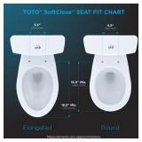TOTO SoftClose Elongated Cotton White Toilet Seat