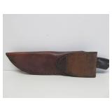 JB FUCHS Custom Made 8" Fixed Blade Hunting Knife #80-29 w/Leather Sheath