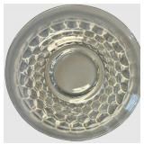 Fostoria Crystal Glass Plates - Starburst Pattern & Scalloped Rim