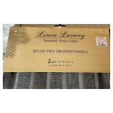 Linen Luxury Drapery Panels (2 Sets) & Hayworth Room Darkening Panels (2 Sets) & Rod ( NIB)