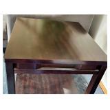 End Table - Dark Wood Finish & Lower Shelf