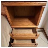 Oak Bedroom Set - Built-In Wardrobe Armoire & Bed Mirror (Lots #232 #233, #234 and #235 are Matching)