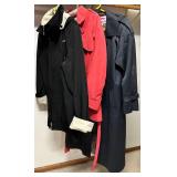 Liz Claiborne Coat & Christopher Banks Coat & ParasoI Coat (Lot of 3)