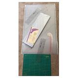 SuperBoard Pattern Cutting Board, OLFA Lip Edge Rulers & Large Cutting Mat