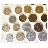 Group of Vintage French and Swiss Coins