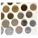 Group of Vintage French and Swiss Coins