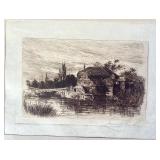Pair of Vintage Louis Harlow Etchings