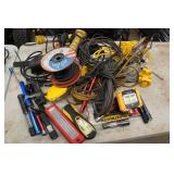 Assorted Work Lights, Flashlights and Power Splitters