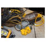 Assorted Work Lights, Flashlights and Power Splitters