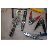 Assorted Specialty Tools - Rivet Gun, Clamps, Tin Snip