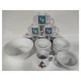 Minnesota Coffee Cups, Fire King Mixing Bowl & Eight Tom