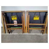 Two Folding "Leg-o-Matic" Padded Chairs