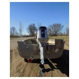 1976 Lund Boat with 75hp Evinrude and EZ Load Trailer