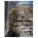 200 Mixed Date Indian Head Penny