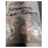 200 Mixed Date Indian Head Penny
