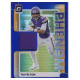 Tai Felton Vikings RC Jersey Cards - Two Card Lot