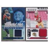Malik Willis RC and Ricky Pearsall RC Jersey Cards