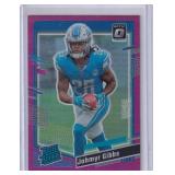 Jahmyr Gibbs Donruss Optic Rated Rookie Pink Prizm