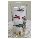 Hazel-Atlas Glass Company Pitcher and 6 Glasses. These glasses feature the "Pheasants" pattern, produced roughly 1950