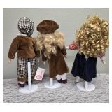 Three collectible porcelain dolls.  From the Premier Doll collection.