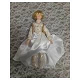 Vintage "Cinderella" collectible porcelain doll and Princess Diana collectible from the 1998 Manorville porcelain Collection.