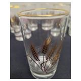 Eight Vintage Glasses from Homer Laughlin or Libbey and Three Vintage Water Glasses from Hazel Atlas