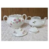 Vintage Sugar and Vintage Teapot.   The Teapot is marked on the bottom as genuine ironstone from the Ellgrive collection and the sugar bowl is Royal Firenza China.