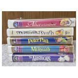 Nineteen - vintage Walt Disney "Masterpiece" VHS tapes.  The VHS tapes have not been tested.