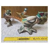 Four - Vintage Ceramic Pheasant Shaped Planters/figurines. Possibly produced in Japan or by companies like McCoy Potteryor Relpo during the mid-century era.