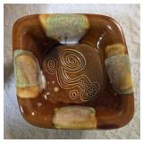 13 inch 4 - pc Lazy Susan snack service set from the Nelson McCoy Pottery Company.