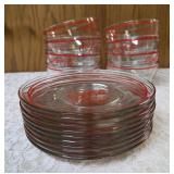 Nine Coco-Cola Vintage Plates and Eight Coco-Cola Vintage Bowls.