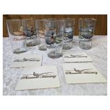 Nine Budweiser Vintage "Wildlife Series"  Pheasant Glasses.  Six have Gold Rims and three are the Red logo.