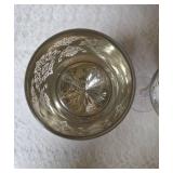 Three LTD 6" Ceramic Canisters and Two Metallic finished wine glasses.  The canisters and the wine glasses both have holiday themes.