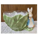 Beatrix Potter Items:  Beatrix Potter writeup from newspaper, Bar of Soap, Notecards, Candy or flower pot Peter Rabbit Bowl.