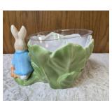 Beatrix Potter Items:  Beatrix Potter writeup from newspaper, Bar of Soap, Notecards, Candy or flower pot Peter Rabbit Bowl.
