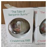 Peter Rabbit Books and Christmas Ornaments.