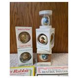 Peter Rabbit Books and Christmas Ornaments.