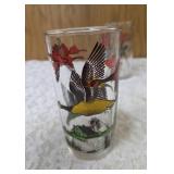 7 - Misc. Glass Sizes and Designs.  Glassware is likely produced by the Hazel-Atlas Glass Company and features the "Pheasants" pattern, produced roughly 1950
