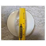 Complete -Place setting for fifteen, dinner plate,  salad plate, soup bowl, coffee plate. Set of "Homer Laughlin Golden Wheat" dinnerware, featuring 22k gold trim and a wheat stalk pattern.
