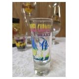 Glasses and mugs from Hard Rock Café and Misc. Shot glasses.