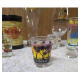 Glasses and mugs from Hard Rock Café and Misc. Shot glasses.