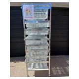 MSRP $3,000 Technibilt SmartCell HD Storage Cart - 16 White Polycoated Baskets w/Removable Inserts, Smooth Height Adjustable Metal Glide Track System, 6ft Mobile Unit, High Density Storage Organizer f