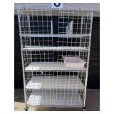 MSRP $2,500 – Metro Enclosed Wire Storage Cart, 5 Adjustable Shelves, Locking Casters w/ Bumpers, 78in Mobile Unit, Heavy Duty Steel Organizer for Warehouse Shop Garage Inventory Storage - Like New