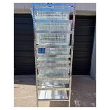 WOW MSRP $5,000 Technibilt SmartCell HD Storage Cart - 26 White Polycoated Baskets w/Removable Inserts, Smooth Height Adjustable Metal Glide Track System, 6ft Mobile Unit, High Density Storage Organiz