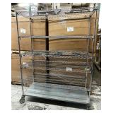 MSRP $1,800 – Metro Super Erecta NSF Cart, 5 Wire Shelves w/ Solid Metal Bottom Shelf, 78in Heavy Duty Rolling Storage Unit w/ Casters, Commercial Organizer for Restaurant Warehouse Garage Shop - Go