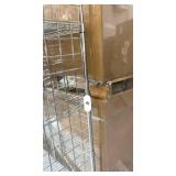 MSRP $1,800 – Metro Shelving Cart w/ Horizontal Hanging Bars for Cords Hoses Tools & Packaged Parts Display, 5 Shelf Storage System, Locking Casters w/ Bumpers, 6ft x 5ft Heavy Duty Mobile Organ