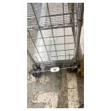 MSRP $1,800 – Metro Shelving Cart w/ Horizontal Hanging Bars for Cords Hoses Tools & Packaged Parts Display, 5 Shelf Storage System, Locking Casters w/ Bumpers, 6ft x 5ft Heavy Duty Mobile Organ