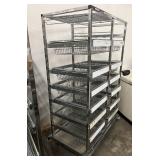 MSRP $3,500 – Amcart PAR Level Storage System Cart, 11 Basket Organizer w/ 2 Slide-Out Shelves & Smooth Glide Tracks, High Density Dual Sided Mobile Inventory Cart, 60in x 38in Unit for Warehous